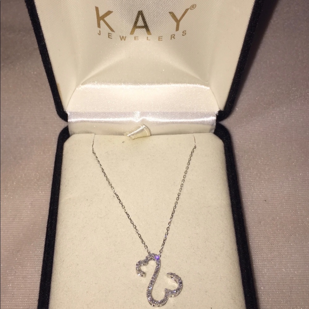 14K White Gold Diamond Necklace